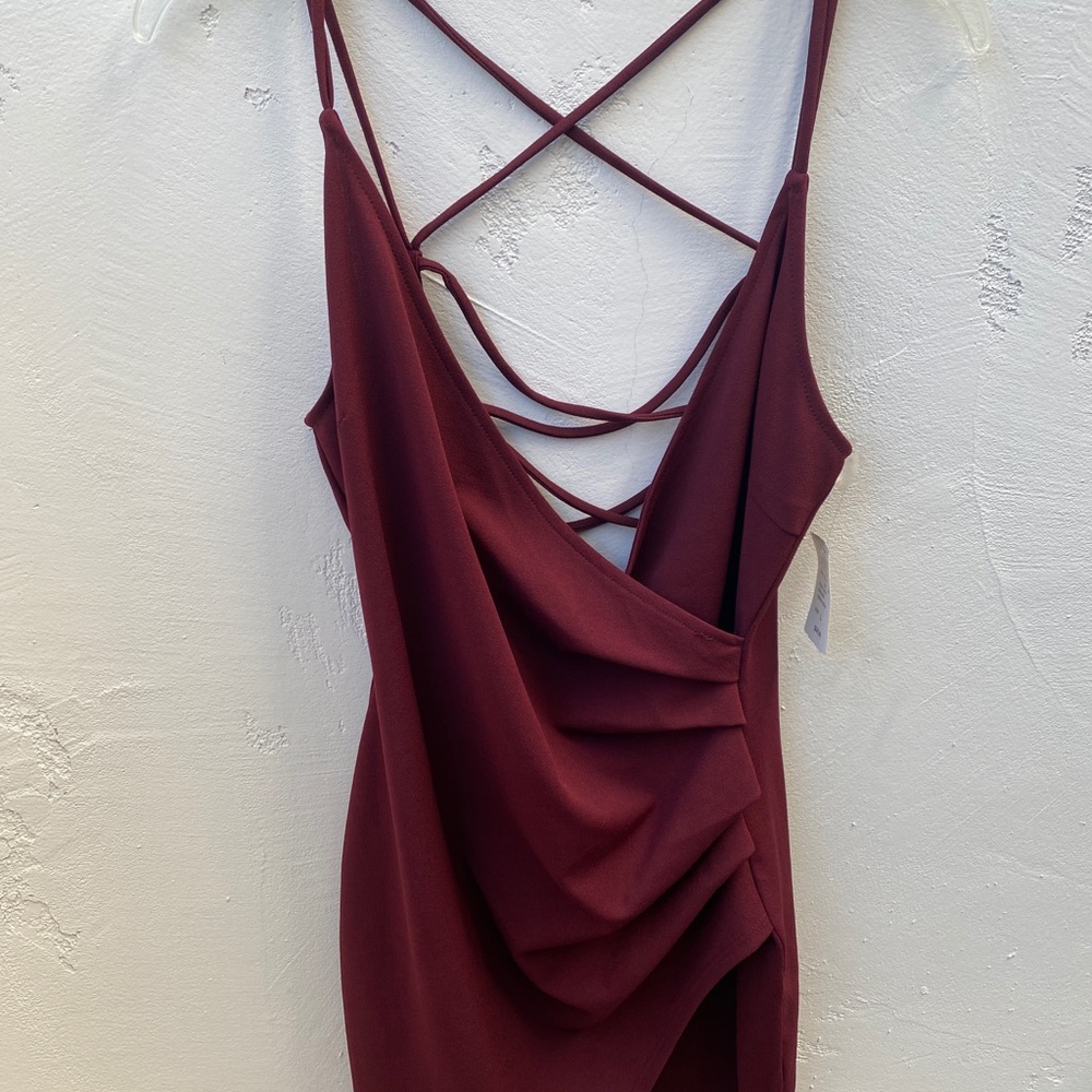 Burgundy Short Dress
